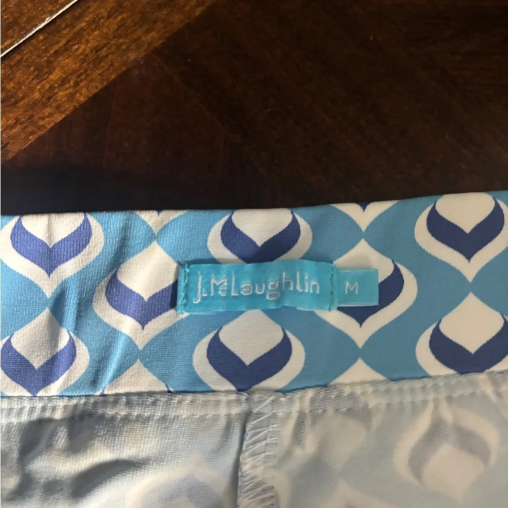 J. McLaughlin Blue Geometric Golf Skort Preppy Tennis Pickleball Skort M - Picture 4 of 6
